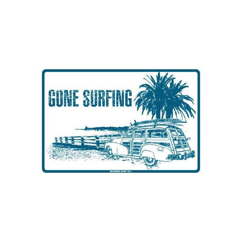 PLAQUE GONE SURFING WOODY