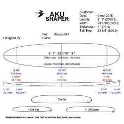 Longboard Blackwings 9'1 rouge