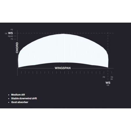 Aile de kitesurf - WS v7 - ELEVEIGHT kites