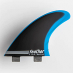 FEATHER FINS FIBERGLASS BLUE & BLACK. DUAL TAB