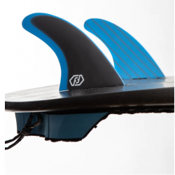 FEATHER FINS FIBERGLASS BLUE & BLACK. DUAL TAB