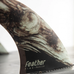 FEATHER FINS BUGARSKI SHAPER SERIES BURN WOOD. CLICK TAB