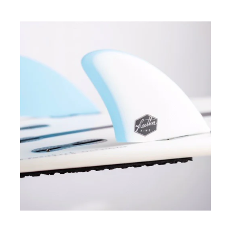 FEATHER FINS TWIN FIN CLICK TAB BLUE/WHITE