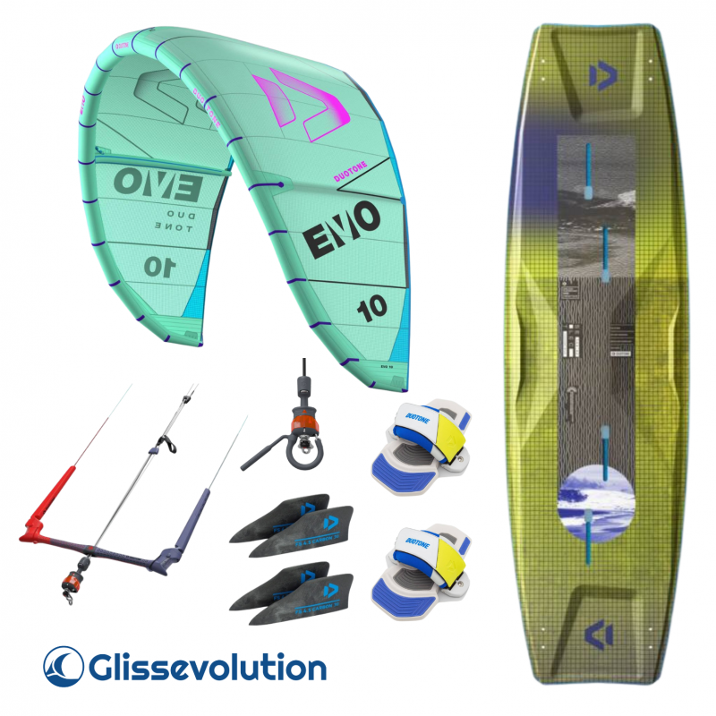 PACK KITESURF DUOTONE EVO 2025 + SELECT CB 2025 + TRUST BAR 2025
