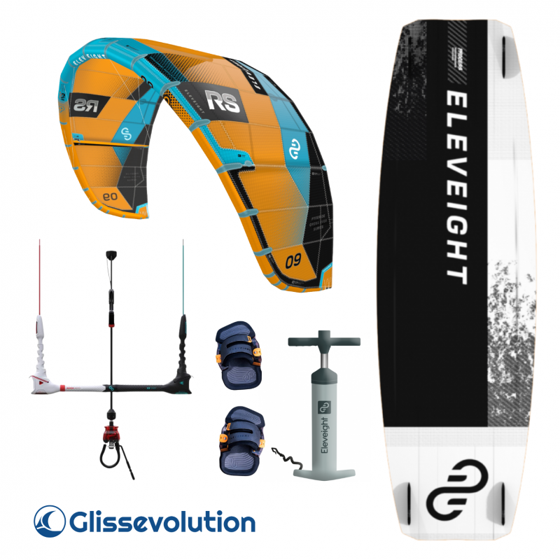 PACK KITESURF ELEVEIGHT RS V9 + PROCESS C+ V6 + VARY BAR V5