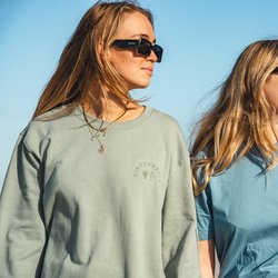 Dirty Habits Aloe Sweater - Pull Vert Coton Surf