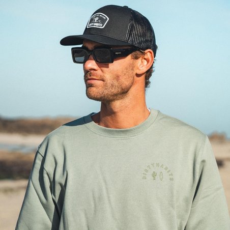 Dirty Habits Aloe Sweater - Pull Vert Coton Surf