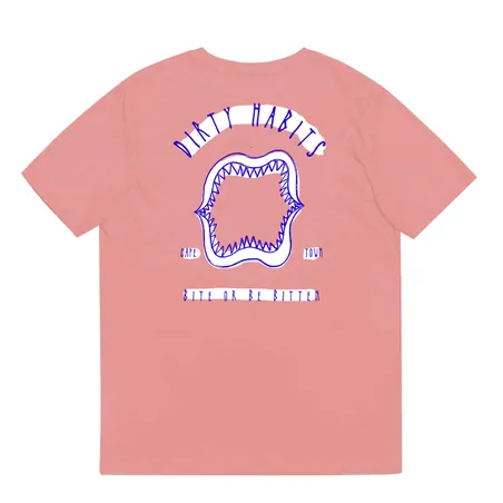 Dirty Habits Jaws Oversize Tee - T-Shirt Surf Abricot