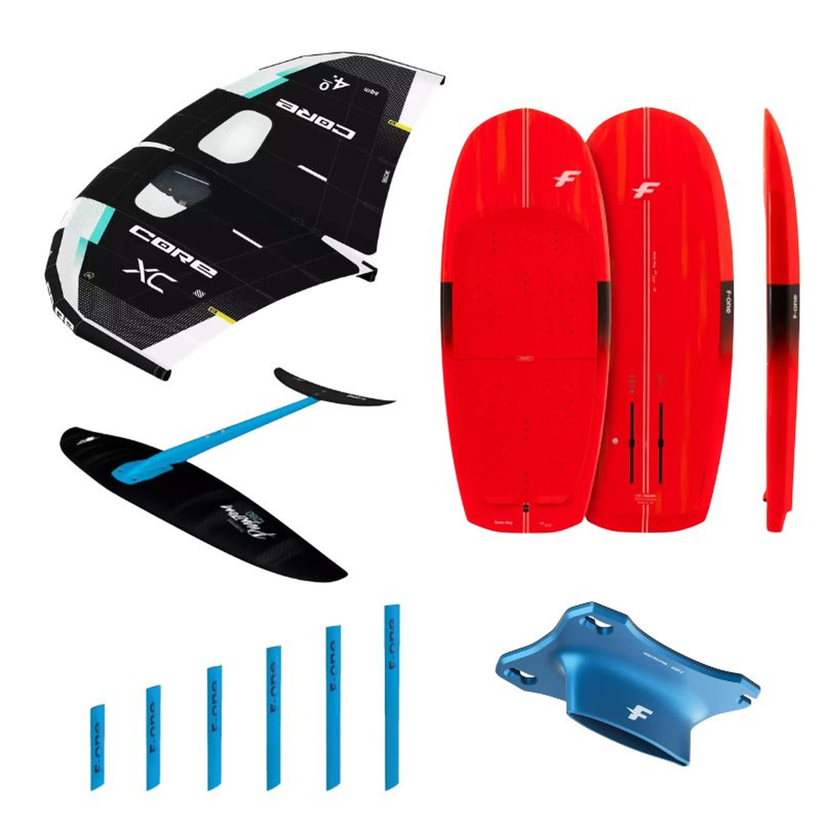 Pack Wingfoil F-One Rocket Wing V4 + Foil Phantom FCT + Core XC
