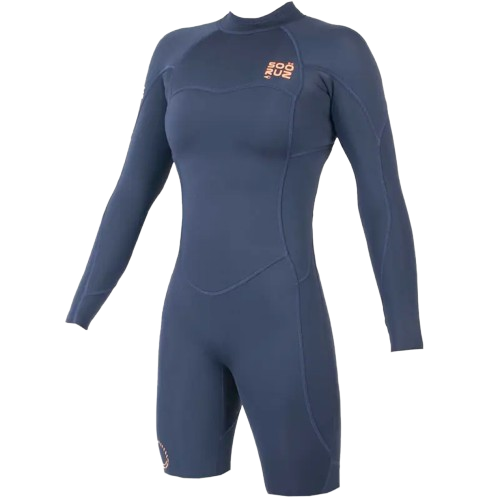 Combinaison néoprène femme Soöruz FLY Shorty Back-zip Navy 2025 – vue de face