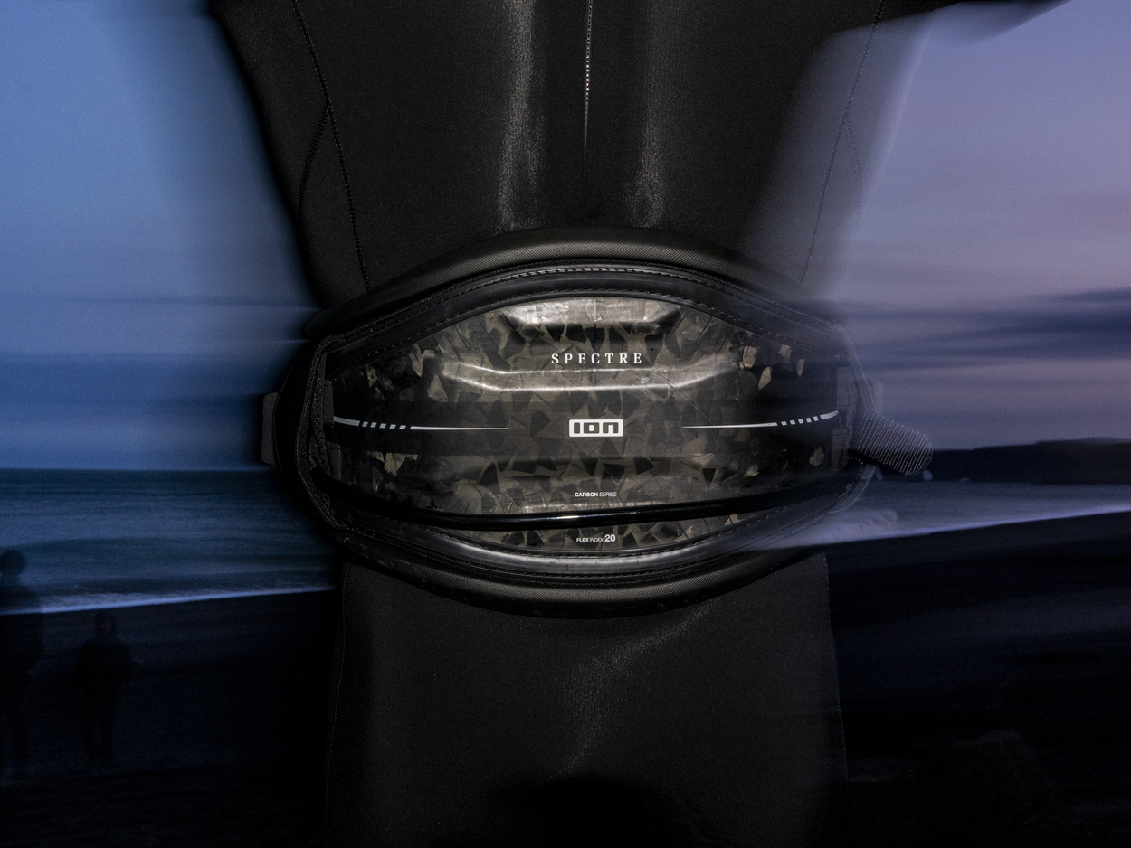 Vue arrière du harnais ION Waist Spectre 2026 coque carbone