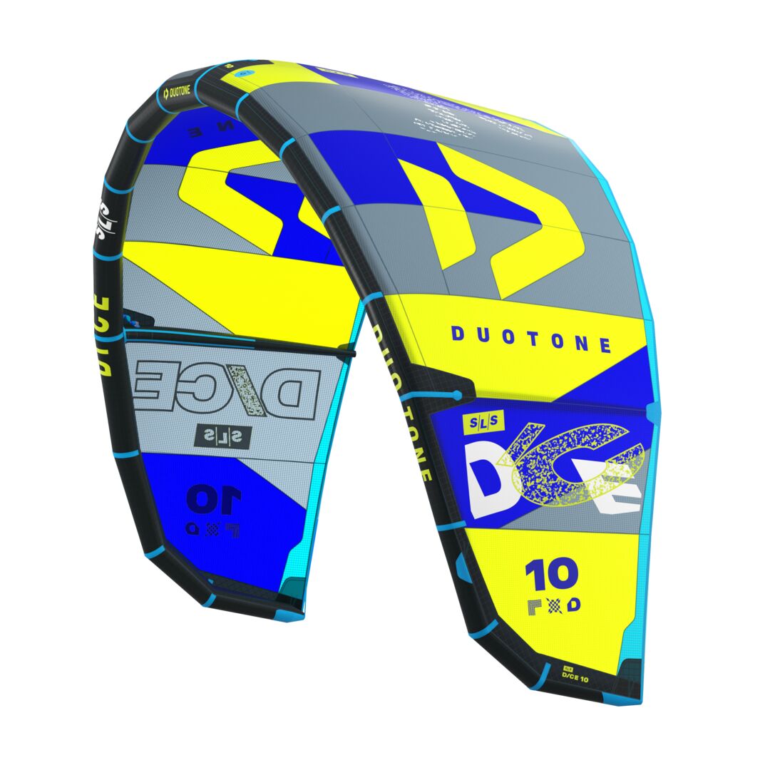 COLORIS AILE DE KITESURF DUOTONE DICE SLS 2024 bleu jaune 