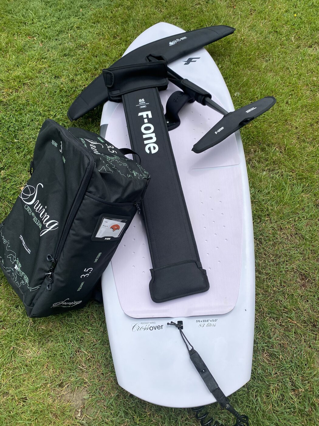 Planche Rocket Wing Crossover, mât 85 cm et SK8 V3 avec aile Swing 3.5 m