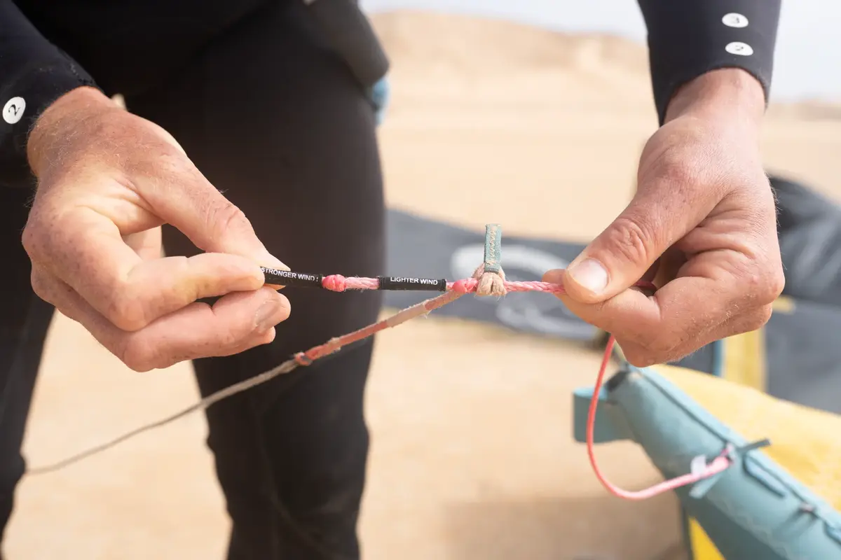 Réglage des lignes de kite - accompagnement technique