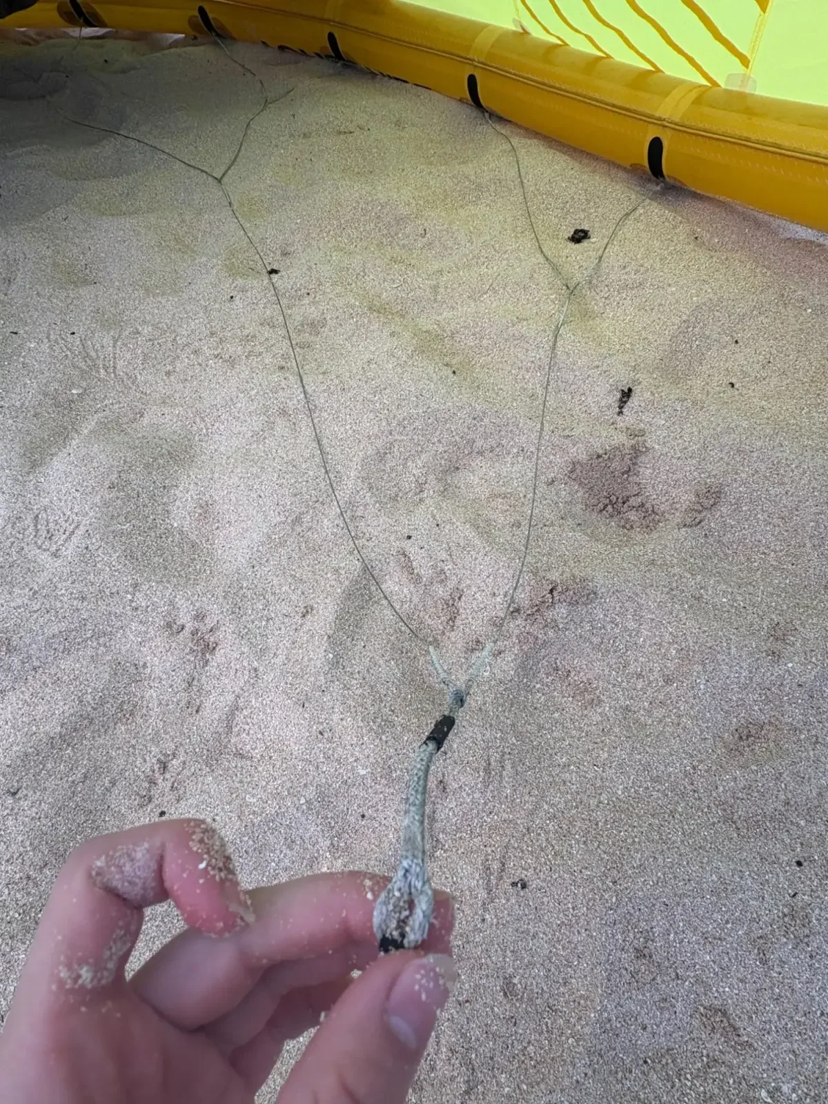 Slingshot Code NXT 9m occasion - Détail bridage SK99 en très bon état