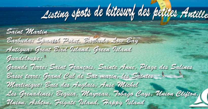 Guide : Liste spots petites Antilles, kite et wing