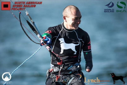 L'athlète handisport Chris Ballois est recordman du Monde de vitesse en kite !