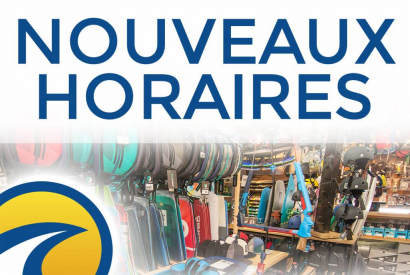 Nouveaux horaires du magasin