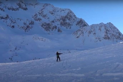Session de snow kite à Lautaret